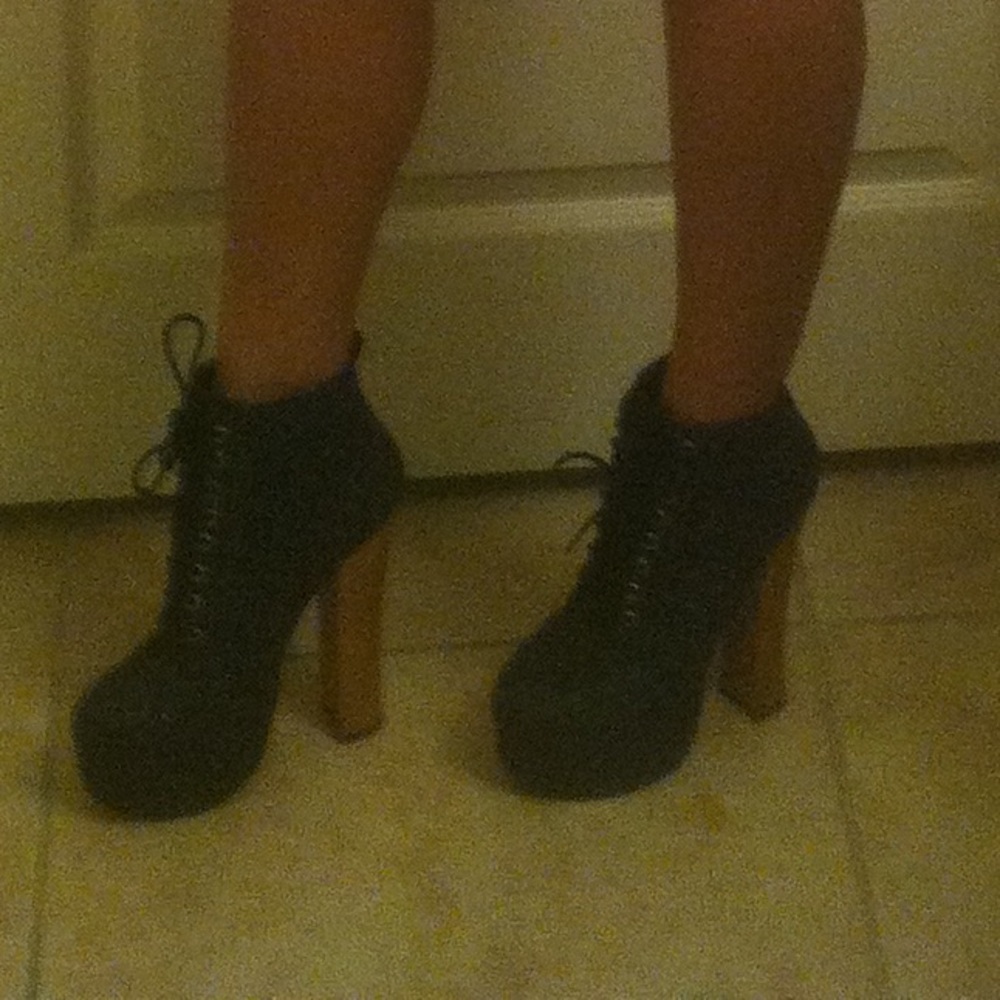 Sparkly Platform Booties - image 4